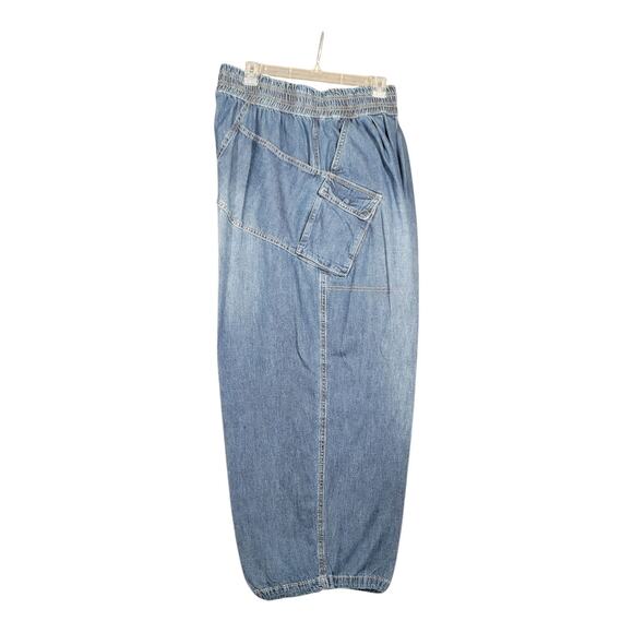 Free People x One Teaspoon Parachute Denim Jeans  Pull-On Light Wash Plus Sz XXL - Picture 7 of 16